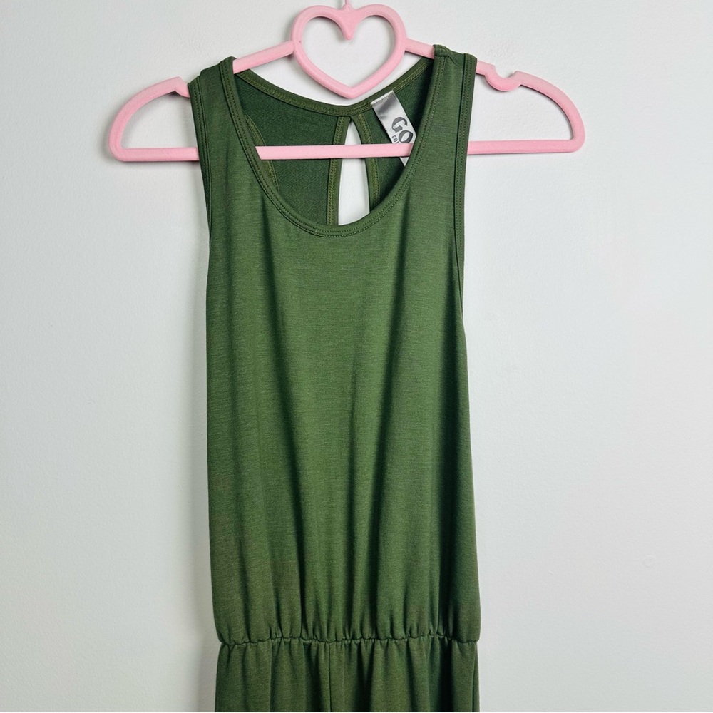 Go Couture NWOT Olive Green Wide Leg Sleeveless Jumpsuit Size Medium - Picture 3 of 10